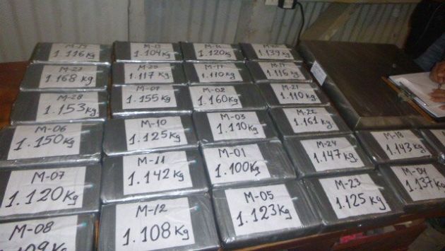 Incautaron 211 kilos de cocaína en un buque español en puerto de Pisco. (Imagen referencial/Archivo)