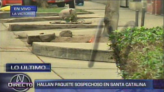 UDEX incineró paquete ‘sospechoso’ que fue abandonado en La Victoria. (Captura de TV)