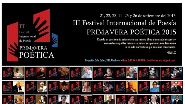 Más de 60 poetas se reúnen en Festival internacional Primavera Poética.