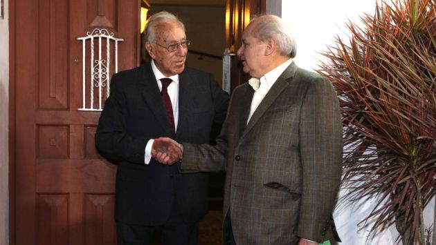 Pedro Cateriano se reunió con el líder histórico del PPC Luis Bedoya Reyes. (Andina)