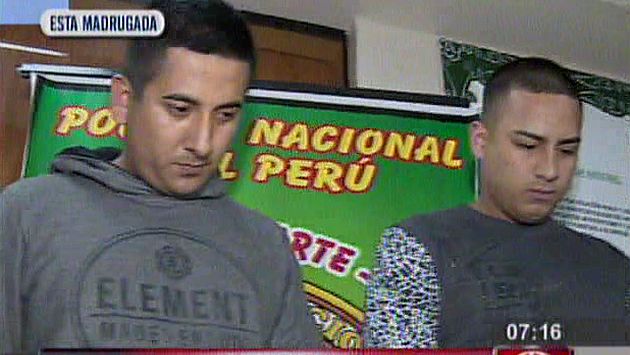 Cayeron tres delincuentes que robaron peluquería con arma de policía en Los Olivos. (América Noticias)