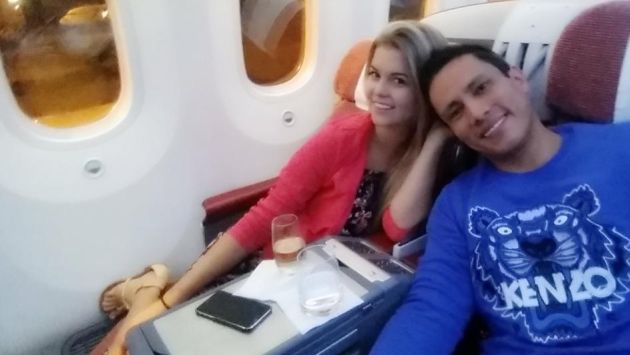 Brunella Horna y Renzo Costa se reconciliaron y viajaron a Las Vegas de luna de miel. (Twitter @brunehorna)