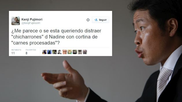 Kenji Fujimori sufrió una serie de comentarios negativos en Twitter. (Twitter)