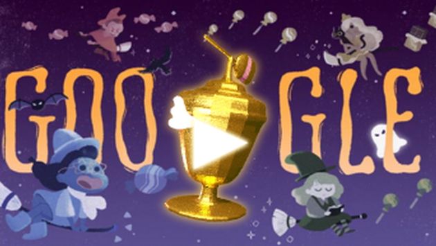 Google celebra Halloween con un 'doodle' que te invita al campeonato mundial de caramelos. (Google)