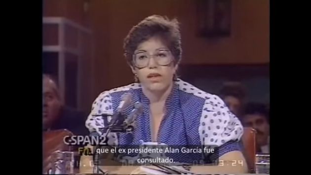 Lourdes Flores Nano consideró en 1991 que Alan García estaba involucrado en caso de corrupción. (YouTube)