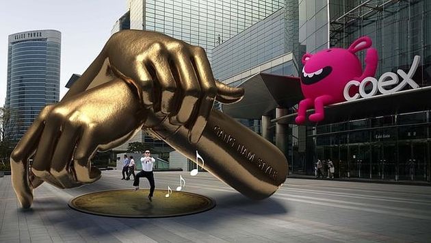 Gobierno construirá una estatua como esta en honor al 'Gangnam style'. (AFP)