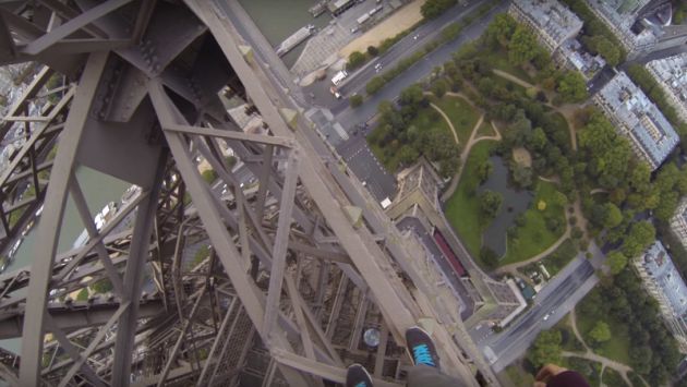 YouTube: James Kingston escaló la Torre Eiffel sin medidas de seguridad. (jameskingston.co.uk)