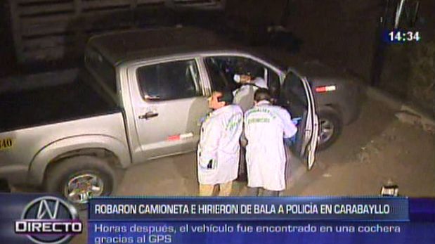 Delincuentes balearon a policía que intentó evitar robo de camioneta en Carabayllo. (Captura de TV)