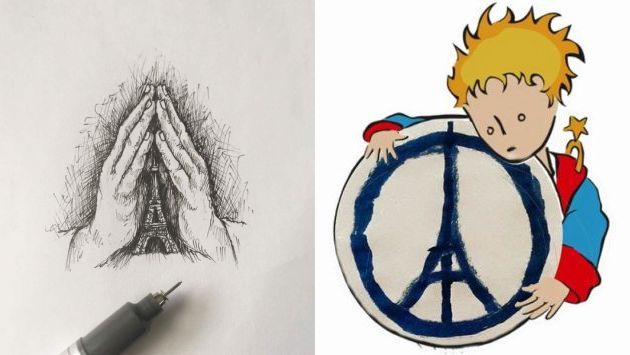 A través de dibujos, cientos de personas mostraron su sentir sobre el atentado en París (Le Petit Prince Officiel)