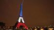 Torre Eiffel se iluminó con los colores de la bandera de Francia