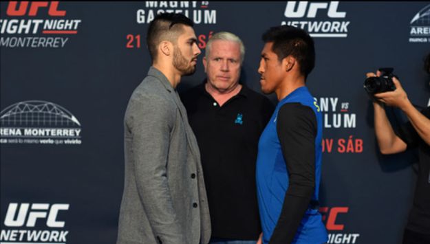 Enrique Barzola (derecha) sueña con se peleador oficial de la UFC. (Getty Images)