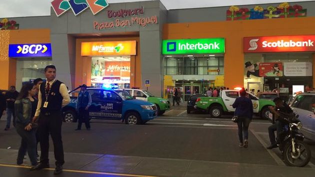 Plaza San Miguel: Presunto asalta al interior del Centro Comercial fue falsa alarma. (Twitter)
