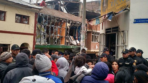 Huancavelica: Explosión en el Mercado Central generó alarma. (WhatsApp El Comercio)