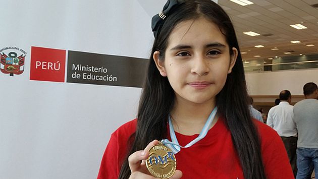 Escolar peruana ganó medalla de oro en competencia internacional de matemática. (Minedu)