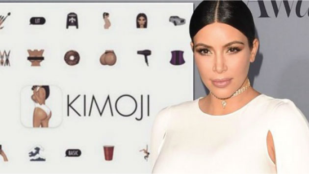 Kim Kardashian lanzó una aplicación con sus propios emojis (Getty)