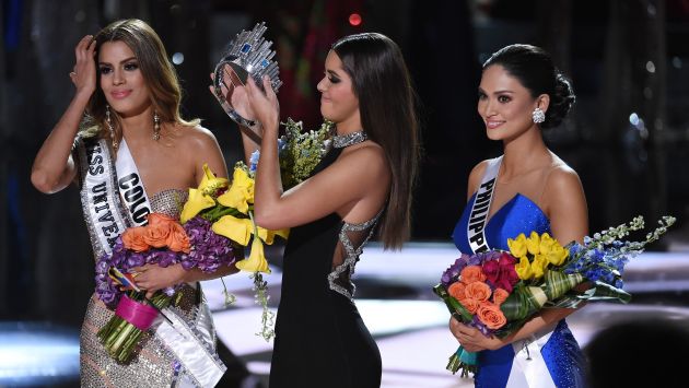 Miss Universo Pia Alonzo no está dispuesta a compartir su reinado con Miss Colombia Ariadna Gutiérrez. (AFP)