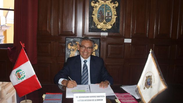 Dr. Bernardino Ramírez Bautista inició funciones como rector interino. (UNMSM)
