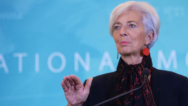 Christine Lagarde en Davos: “La crisis de refugiados ha llegado al punto de amenazar Schengen”. (AFP)