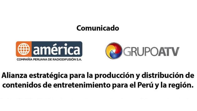 América TV y Grupo ATV forman alianza estratégica para producción de contenidos. (Difusión)