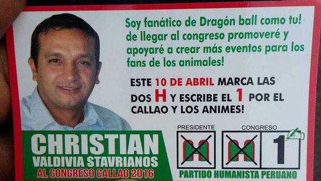 Esta es la curiosa propaganda que entregaron sobre la candidatura de Christian Valdivia. (Facebook)