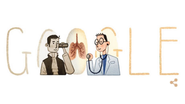 Google homenajeó a René Laënnec, inventor del estetoscopio
