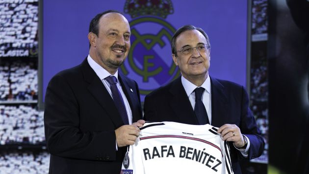 Rafa Benítez disparó contra Florentino Pérez, presidente del Real Madrid. (Goal.com)
