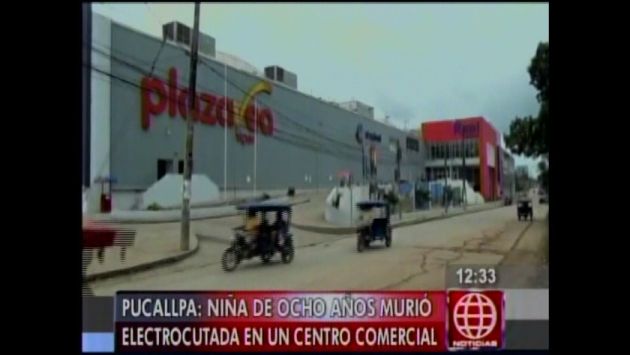 Niña de 8 años murió electrocutada en centro comercial Real Plaza de Pucallpa. (Captura de TV)