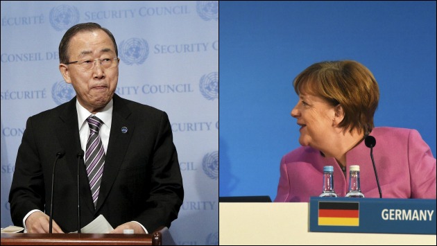 Conversación entre Merkel y Ban Ki-moon fue espiada. (Reuters)