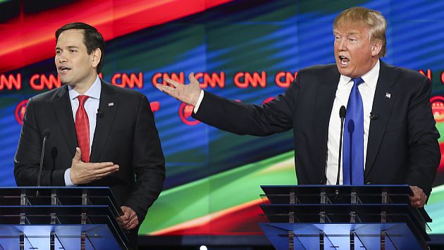 Donald Trump no se quedó callado ante ataques de Ted Cruz y Marco Rubio. (AP)