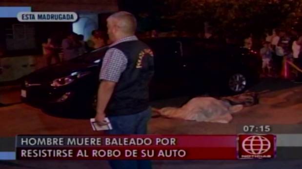 Asesinaron a taxista por resistirse al robo de su vehículo en San Martín de Porres. (Captura de TV)