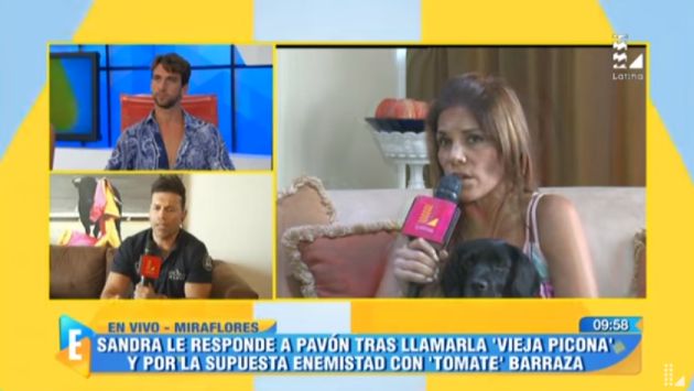 Sandra Arana confrontó a Antonio Pavón y a ‘Tomate’ Barraza en vivo. (Captura de TV)