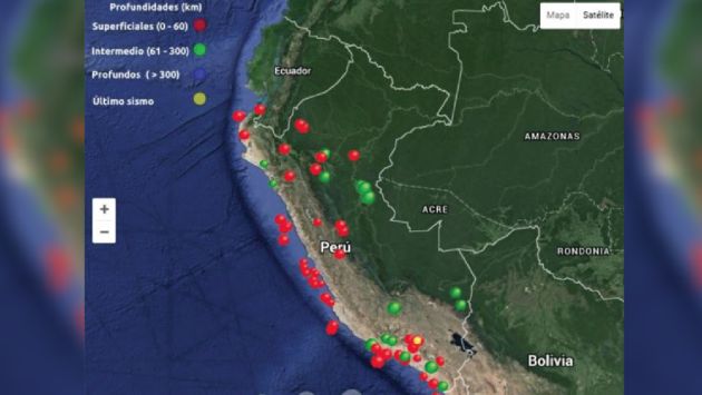 Casi cien sismos se han registrado en Perú en lo que va del 2016. (IGP)