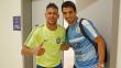 Luis Suárez y Neymar se juntaron en vestuarios tras enfrentarse en la cancha
