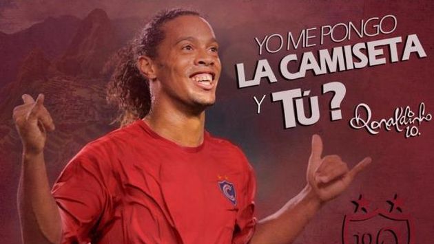 Ronaldinho Gaucho se pondrá la camiseta de Cienciano. (Getty Images)