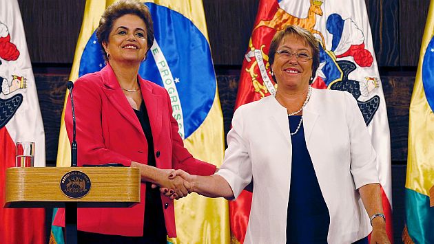 Michelle Bachelet calificó de seria y responsable a Dilma Rousseff. (Reuters)