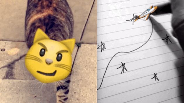 La nueva función de Snapchat oermite usar emojis con movimientos. (Techcrunch)