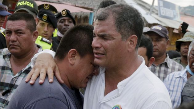 Ecuador: Pérdidas por terremoto ascienden a US$3,000, según Rafael Correa. (Reuters)