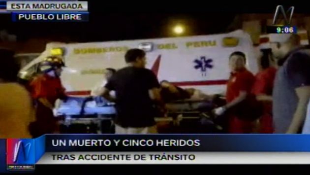 Sujeto en presunto estado de ebriedad atropelló y mató a una persona y dejó cinco heridos en Pueblo Libre. (Canal N)