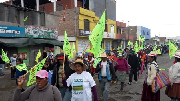 Paro contra proyecto Tía María será 11, 12 y 13 de mayo. (Perú21)