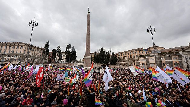 Italia: Parlamento aprueba ley que legaliza Unión Civil entre personas del mismo sexo. (AFP)