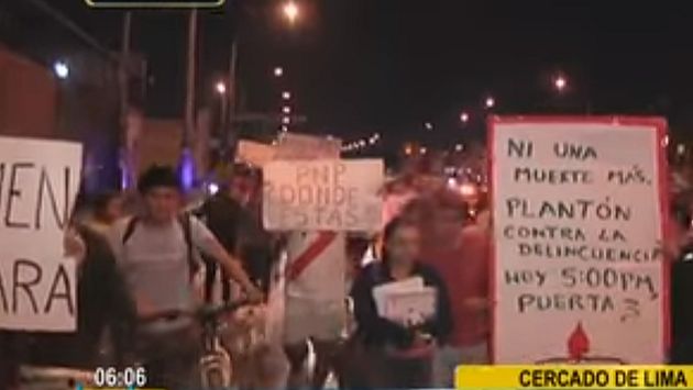 Cercado de Lima: Alumnos de San Marcos y vecinos marcharon exigiendo mayor seguridad. (Canal 5)
