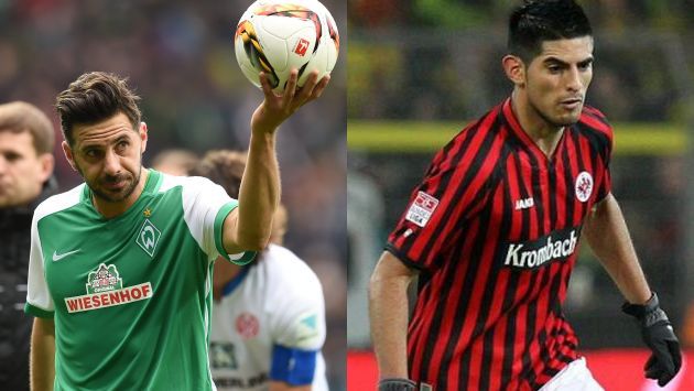 Claudio Pizarro y Carlos Zambrano chocan este sábado para evitar el descenso de sus clubes en la Bundesliga. (Composición)