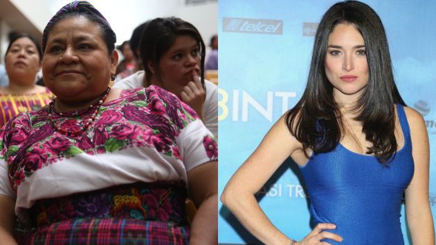 Rigoberta Menchú exige disculpas a la actriz Wendy González tras burla. (Composición)