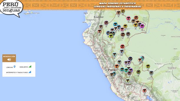 Escucha todas las lenguas originarias del Perú con este mapa sonoro. (Captura)