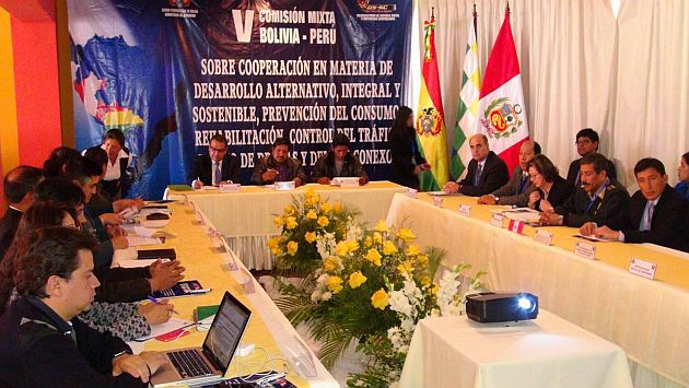 Perú y Bolivia suscribieron acuerdos para la lucha contra el narcotráfico. (Difusión)