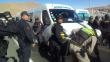 Arequipa: Policía se enfrentó a choferes de minivan que bloquearon la Panamericana Sur 