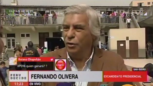 Fernando Olivera: "Mi voto ha sido por la democracia". (Canal N)