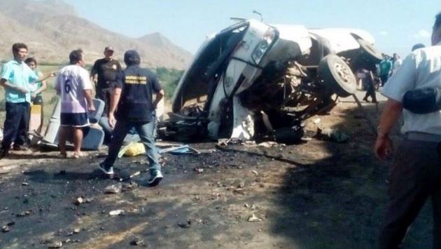 Al menos 6 fallecidos y 12 heridos dejó accidente en La Libertad. (Andina)