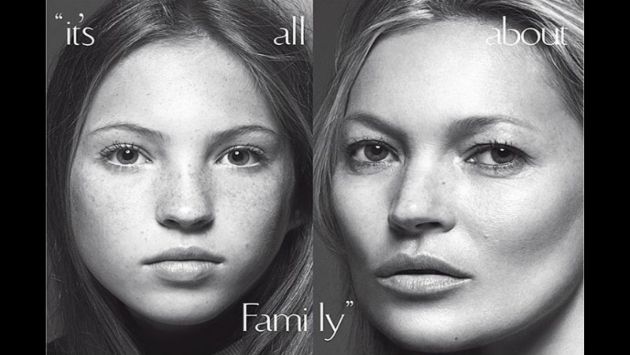 Kate Moss y su hija fueron fotografiadas para la portada de Vogue Italia. (Instagram Vogue Italia)