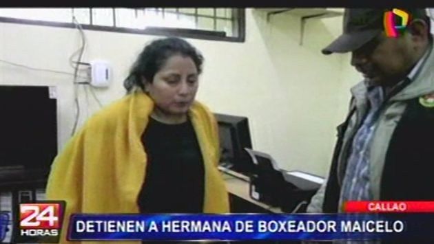 Jonathan Maicelo: Media hermana del boxeador fue detenida por comercializar droga. (Captura TV)